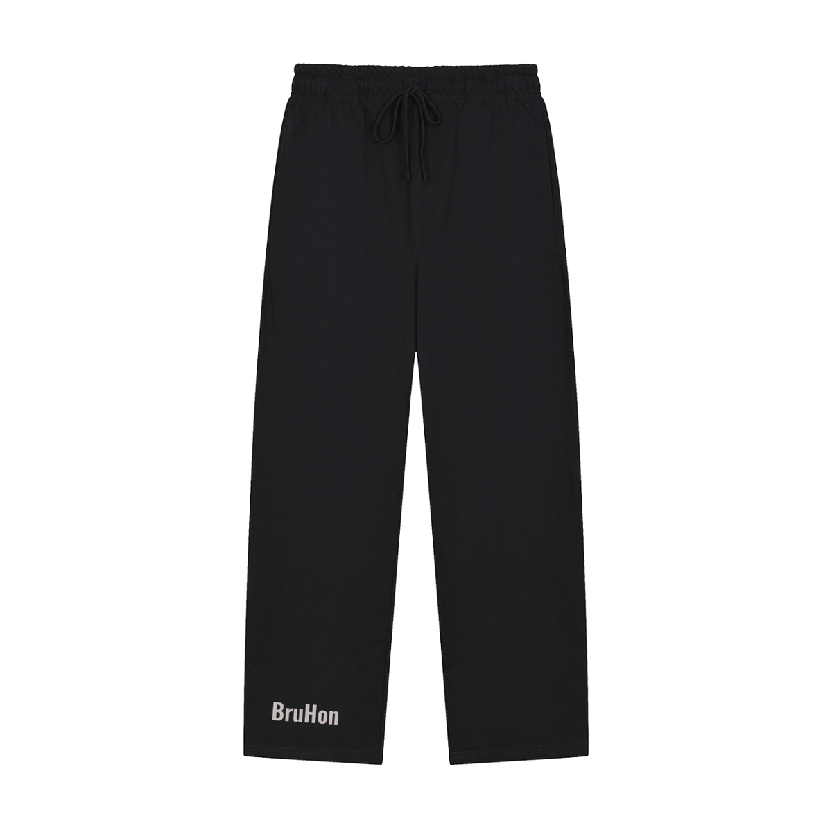Solid Color Straight-Leg Sweatpants