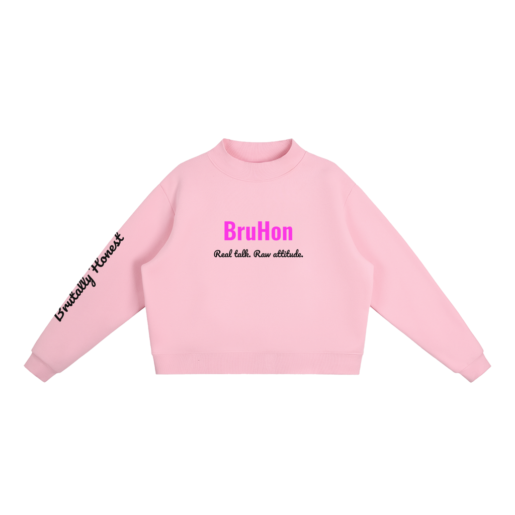 Essential Fleece Mock-Neck Crew Sweatshirt
