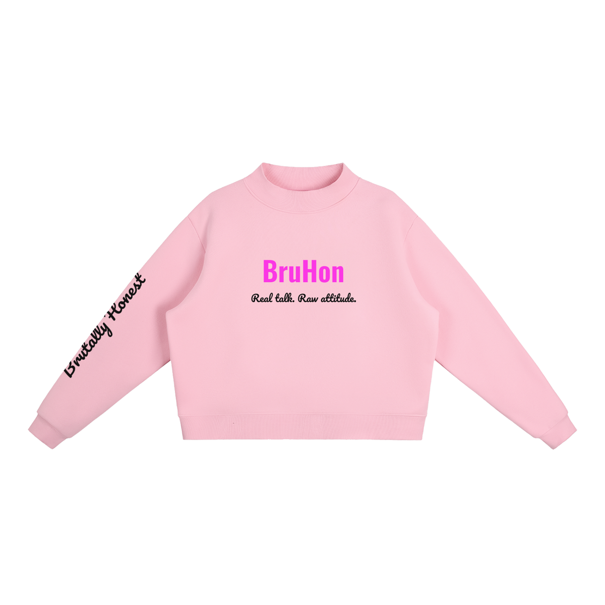 Essential Fleece Mock-Neck Crew Sweatshirt