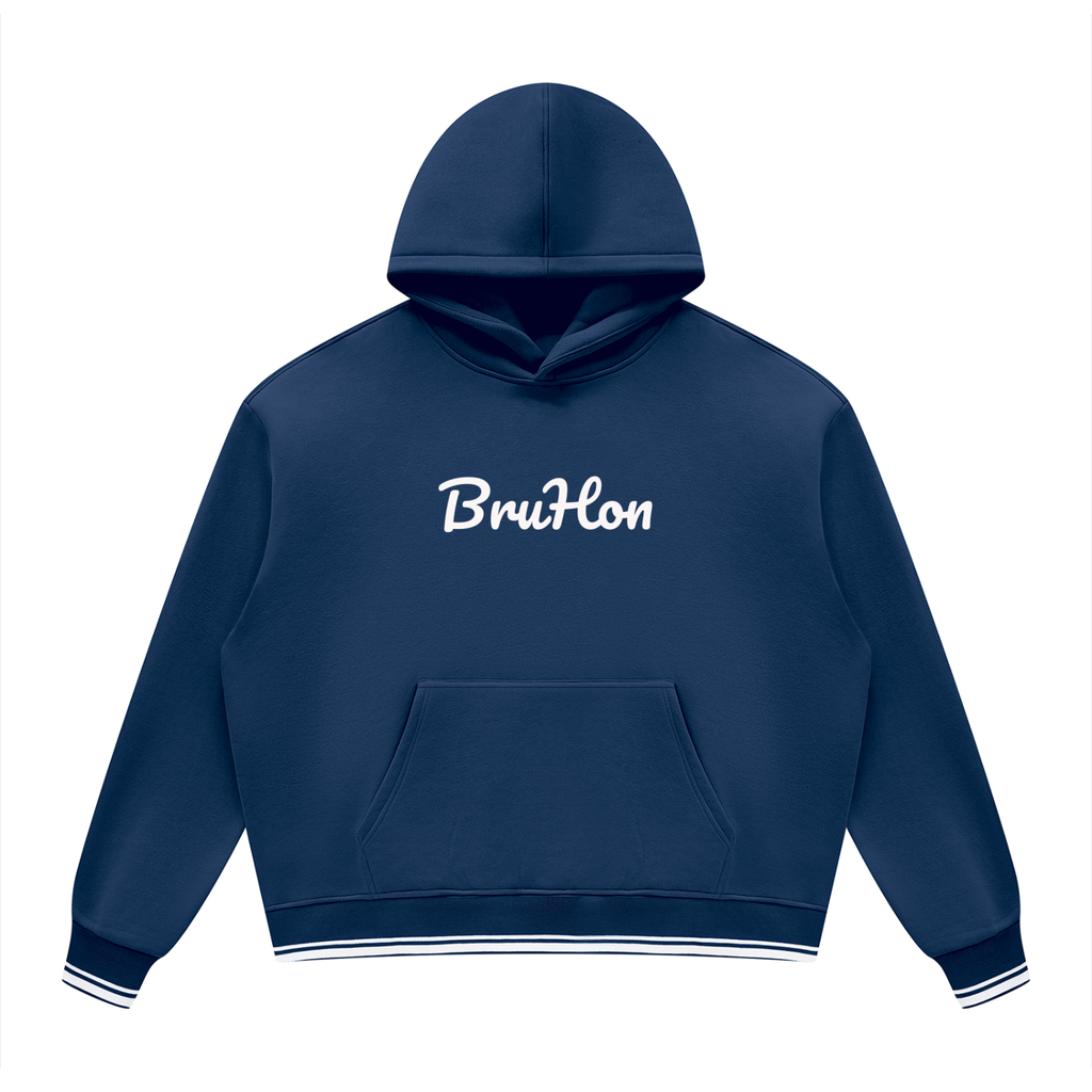 Unisex Oversized Color Block Fleece Hoodie